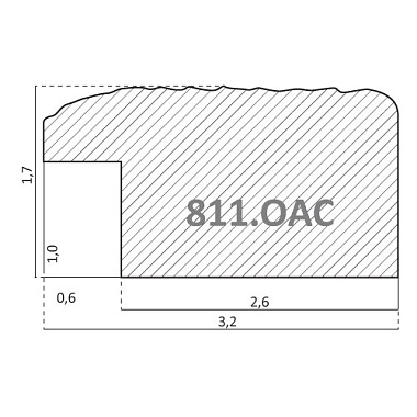 811.OAC.323  Багет пластик   2.85