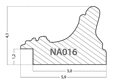 NA016.1.524 Деревянный багет