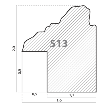 513\58 Деревянный багет