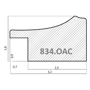 834.OAC.300  Багет пластик   2.85