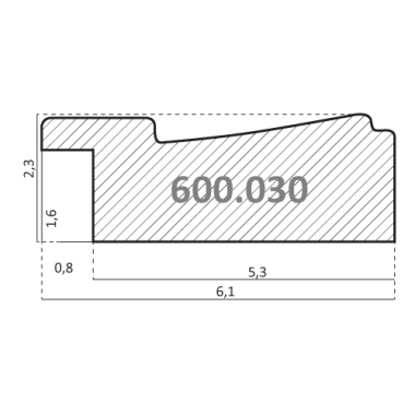 600.030.987 Деревянный багет (201030.6987.QD)