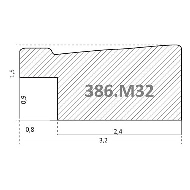 386.M32.226   Багет пластик