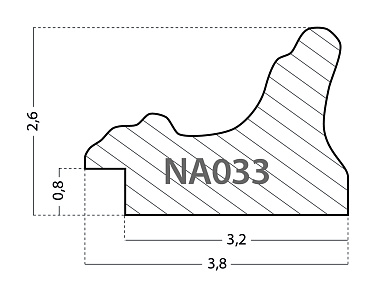 NA033.1.050 Деревянный багет (НОВЫЙ ДИЗАЙН)