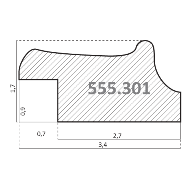 555.301.470 Деревянный багет (5301.470.QD)